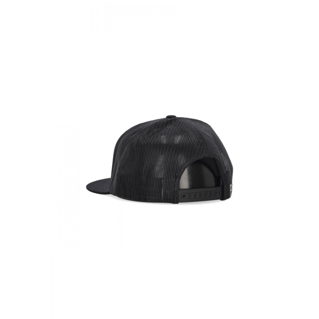 cappellino visiera piatta uomo alpha twill trucker BLACK