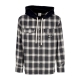 camicia manica lunga cappuccio uomo nba kevin durant flannel hoodie BLACK/BLACK/PALE IVORI/WHITE