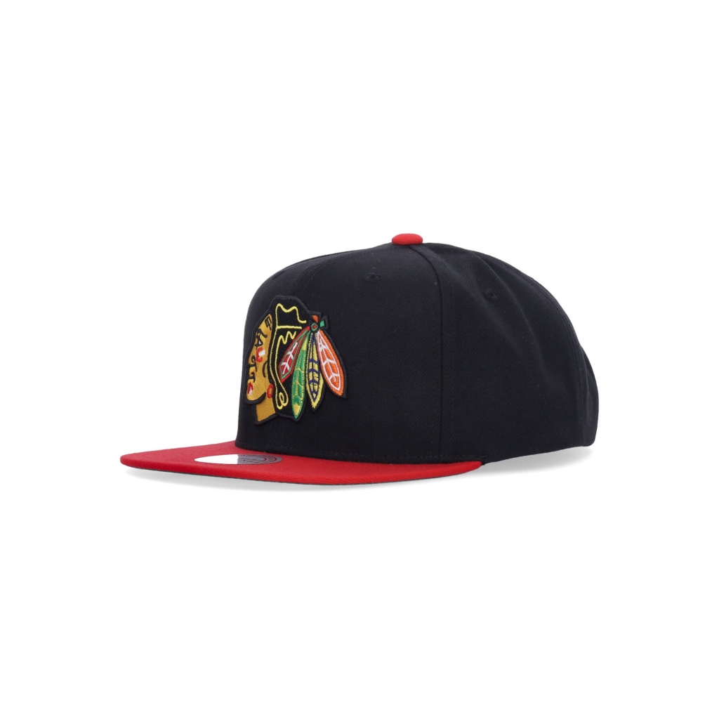 cappellino visiera piatta uomo nhl team 2 tone 20 snapback chibla BLACK/RED