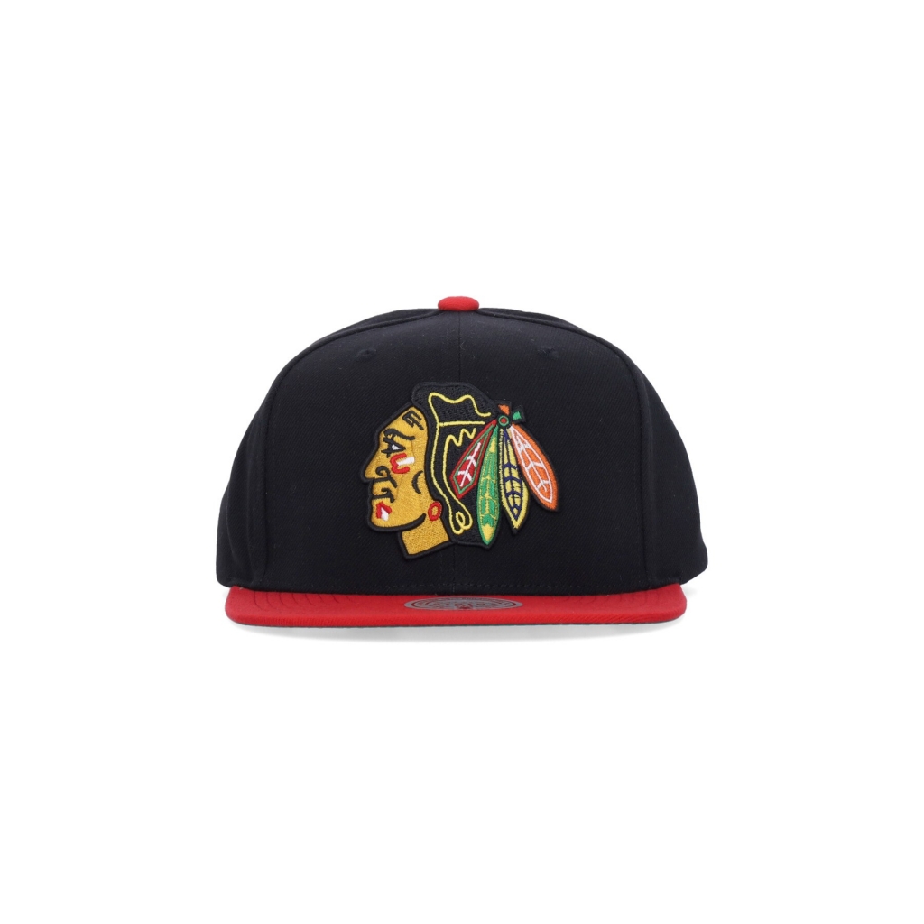 cappellino visiera piatta uomo nhl team 2 tone 20 snapback chibla BLACK/RED