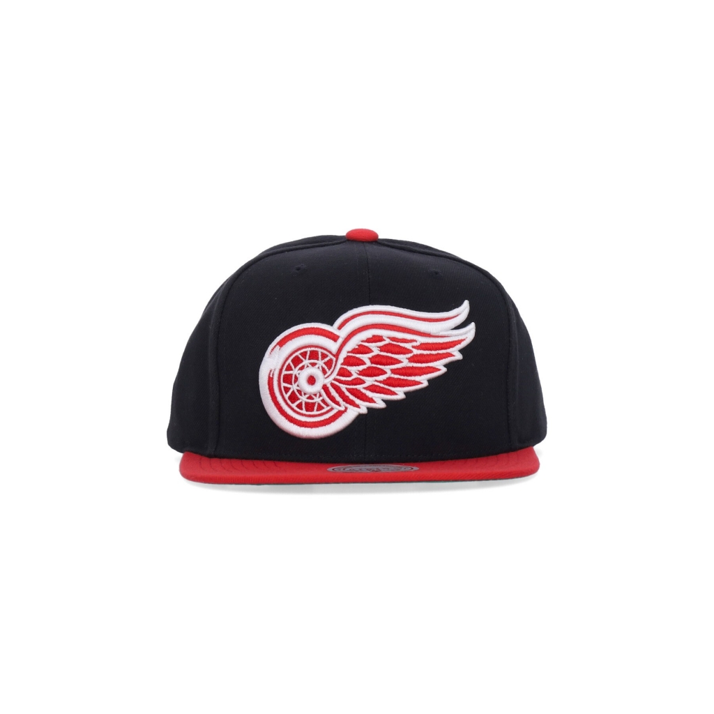 cappellino visiera piatta uomo nhl team 2 tone 20 snapback detwin BLACK/RED