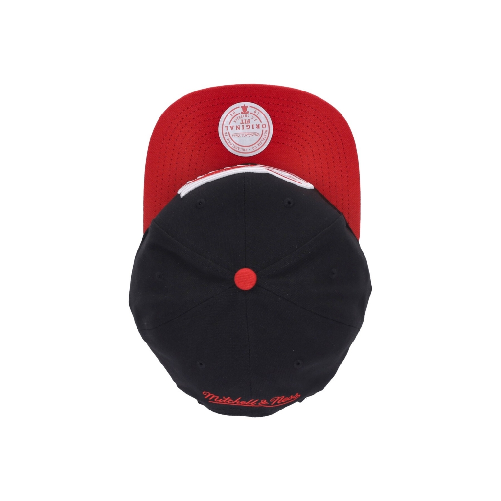 cappellino visiera piatta uomo nhl team 2 tone 20 snapback detwin BLACK/RED