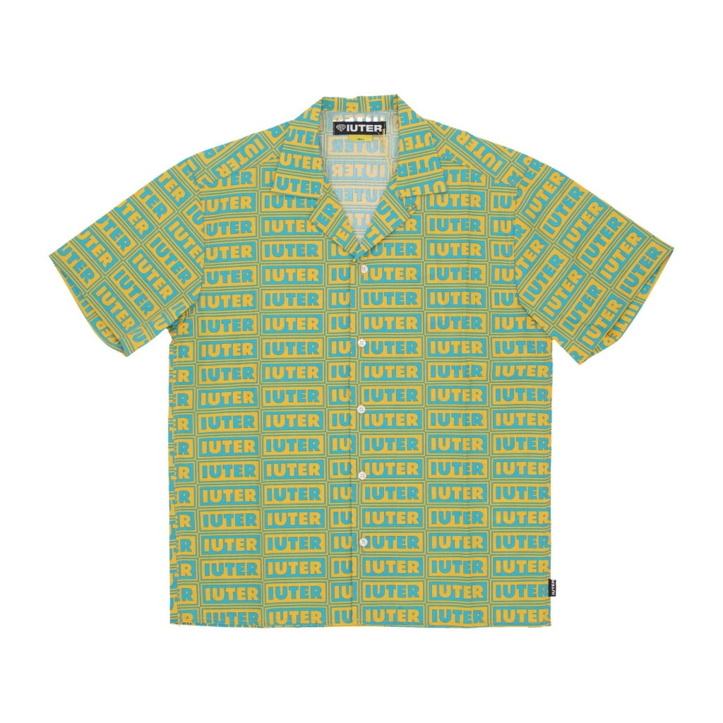 camicia manica corta uomo panel s/s shirt CANARY