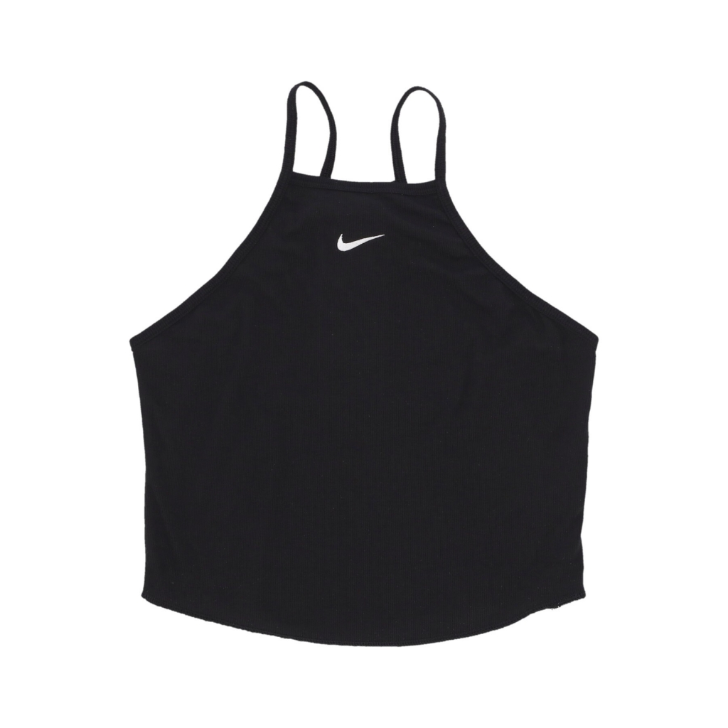 top donna sportwear essentials ribbed tank BLACK/WHITE