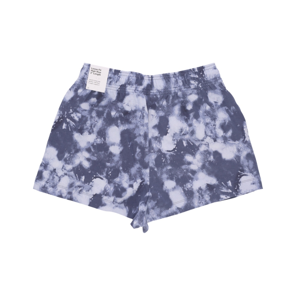 pantalone corto tuta donna sportswear jersey wave dye shorts GRIDIRON/DIFFUSED BLUE