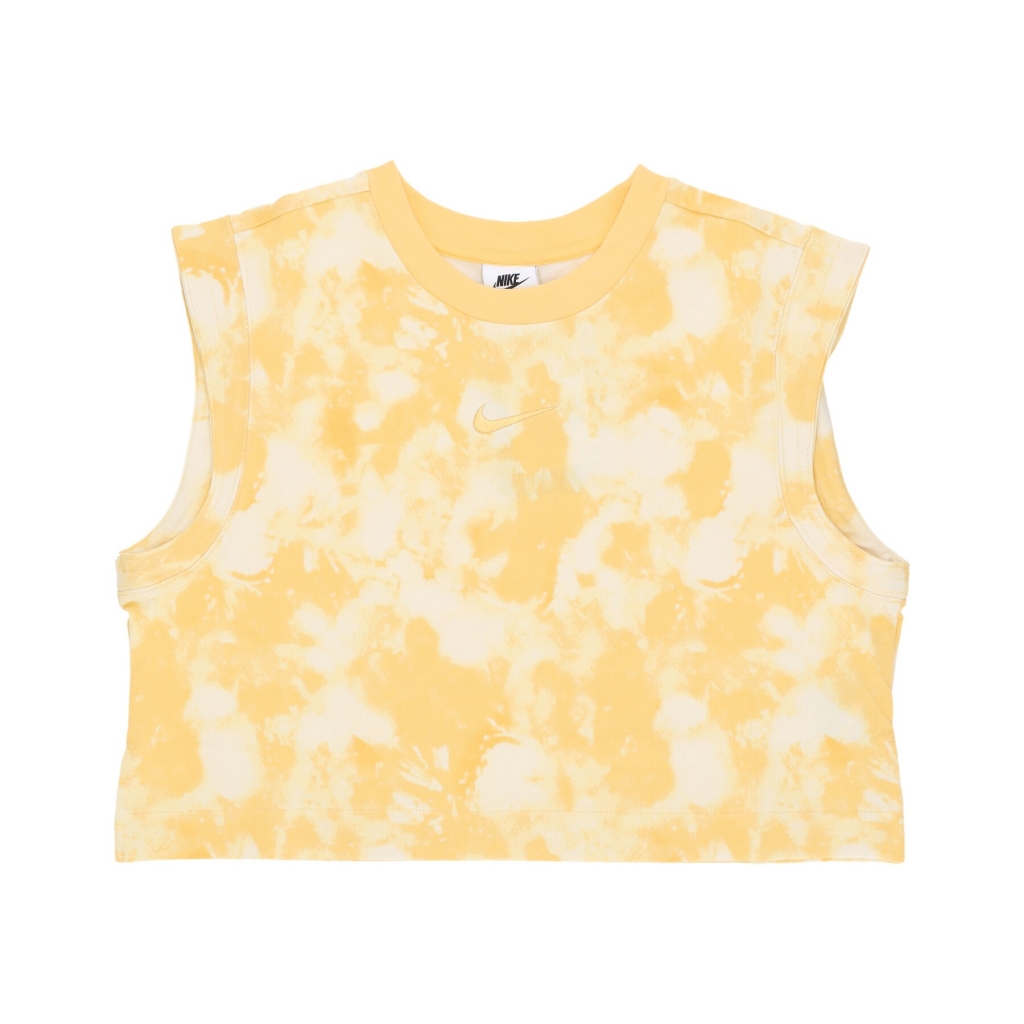 canotta corta donna sportswear wave dye cropped tee TOPAZ GOLD/TOPAZ GOLD