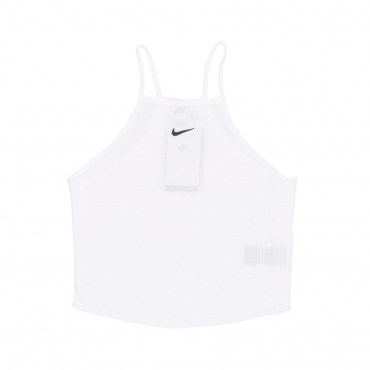 top donna sportwear essentials ribbed tank WHITE/BLACK