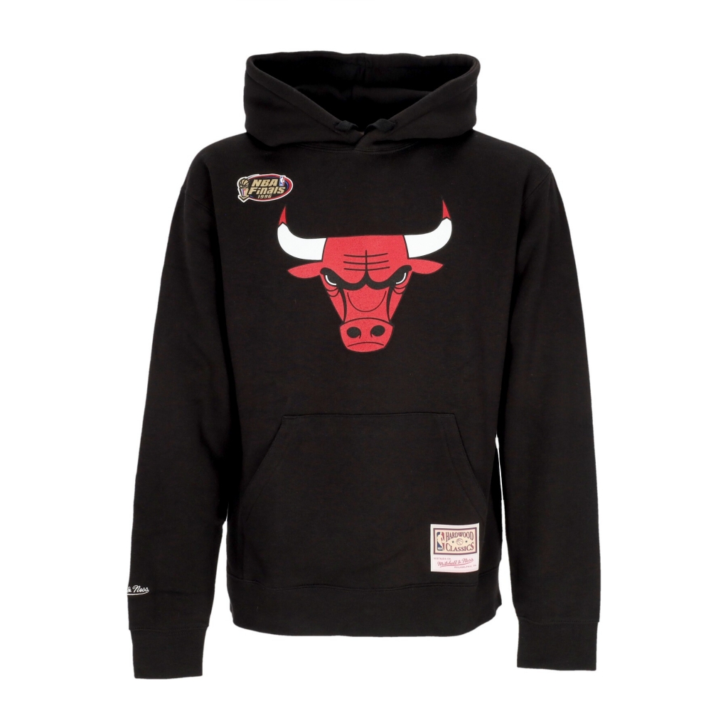 felpa cappuccio uomo nba team logo hoodie chibul BLACK