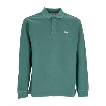 polo manica lunga uomo lowercase pigment polo PIGMENT ADVENTURE GREEN