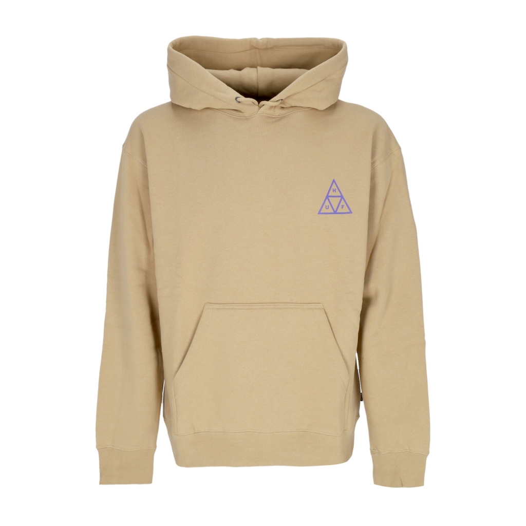 felpa cappuccio uomo set triple triangle po hoodie OATMEAL