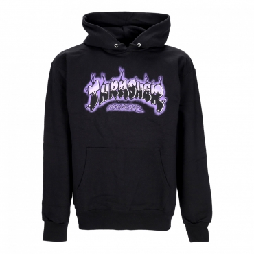 felpa cappuccio uomo airbrush hoodie BLACK/PURPLE