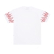 maglietta uomo embroidered flames tee WHITE/RED