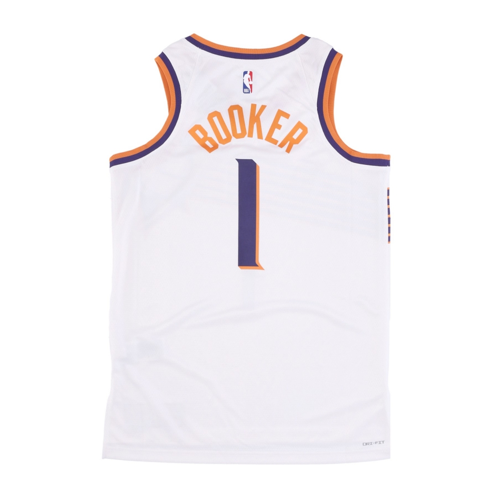 canotta basket uomo nba dri fit swingman jersey no 1 devin booker phosun WHITE