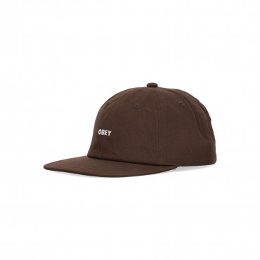 cappellino visiera piatta uomo bold twill 6 panel strapback BROWN