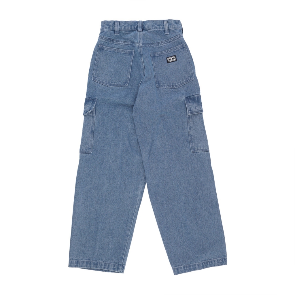 pantalone lungo uomo big wig cargo denim pant LIGHT INDIGO