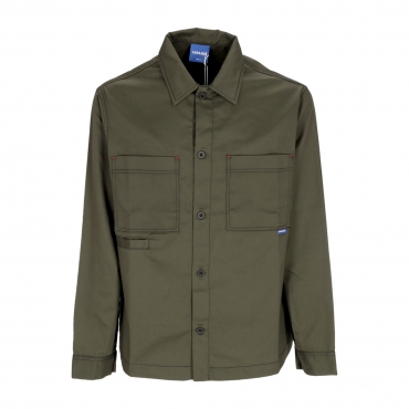 camicia manica lunga uomo hangar button shirt DARK GREEN