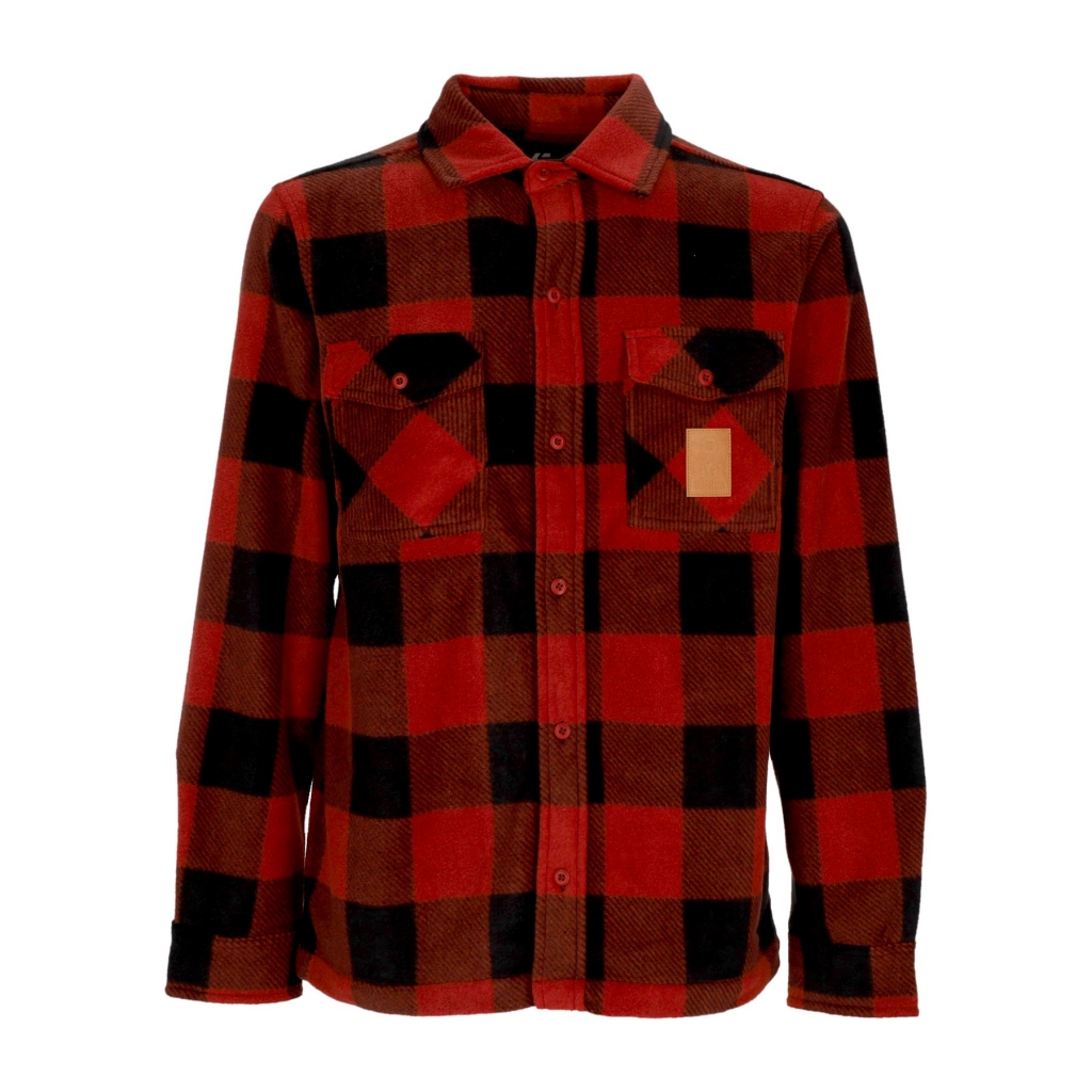 camicia manica lunga uomo woodsman fleece RUST