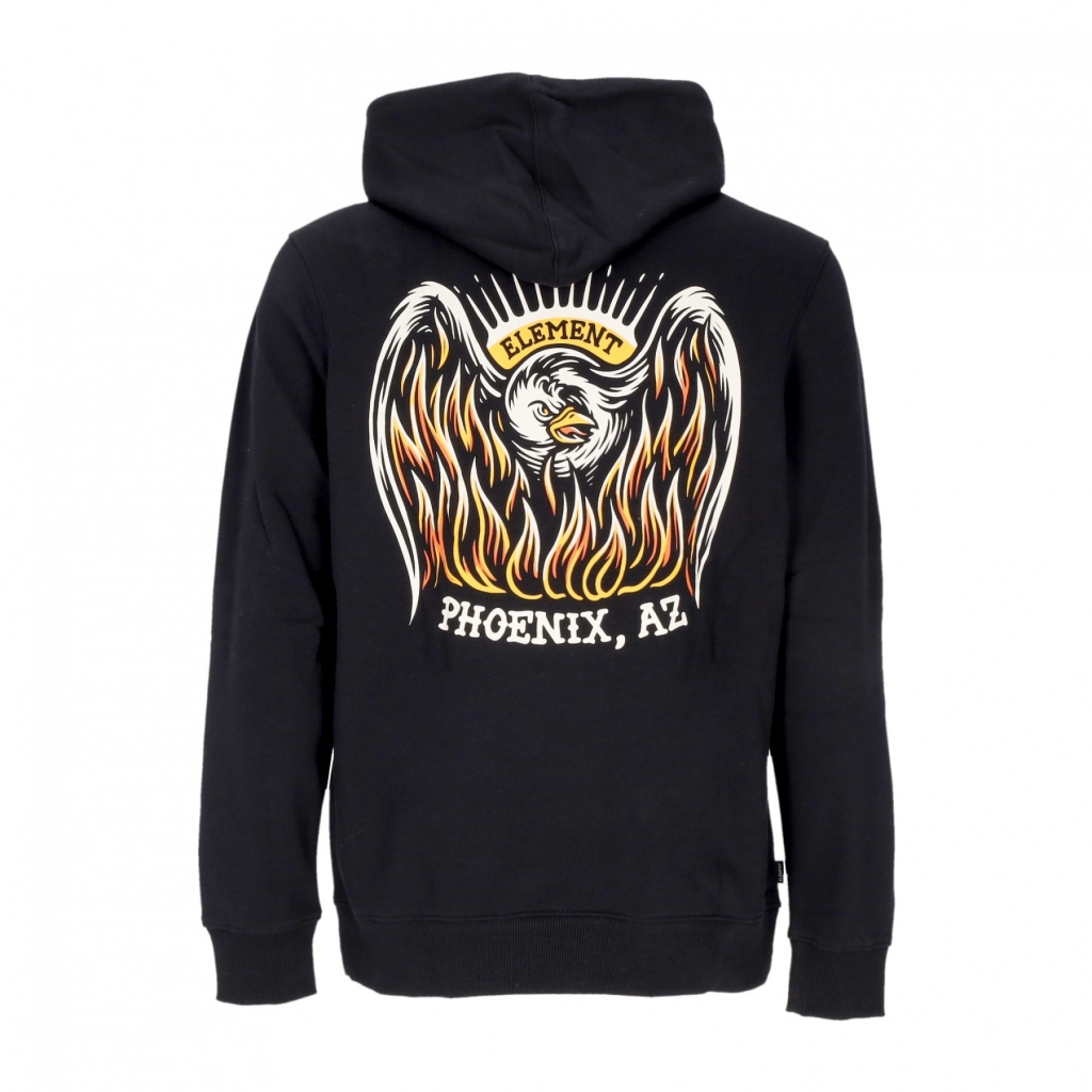 felpa cappuccio uomo phoenix az hoodie FLINT BLACK