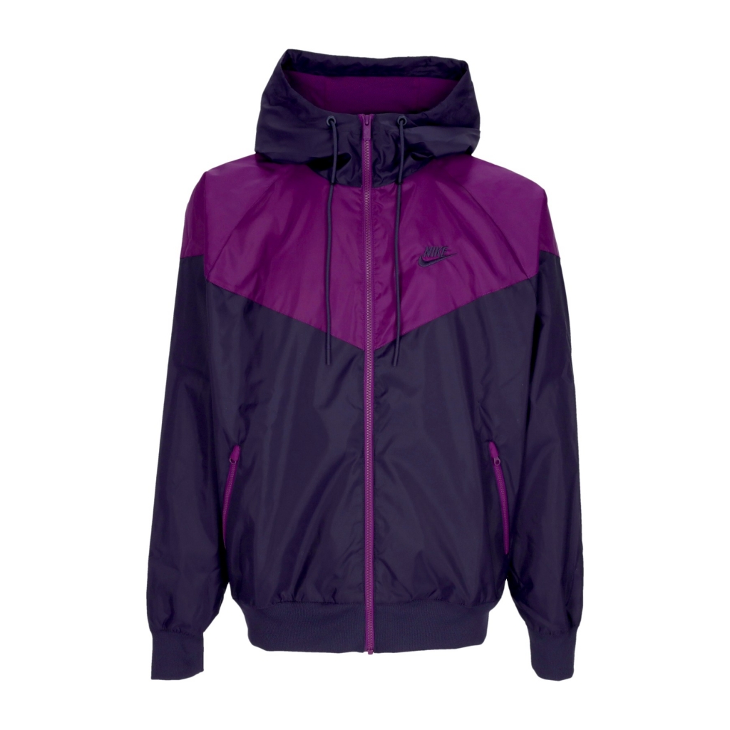 giacca a vento uomo sportswear woven lined windrunner hooded jacket PURPLE INK/DISCO PURPLE/PURPLE INK