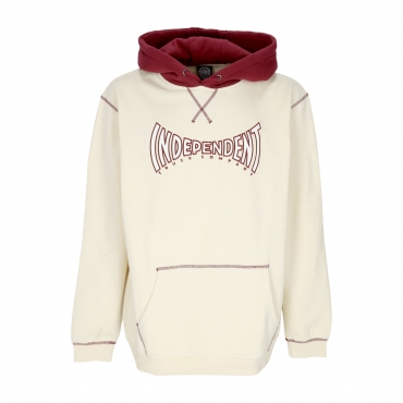 felpa cappuccio uomo spanning front hoodie BONE