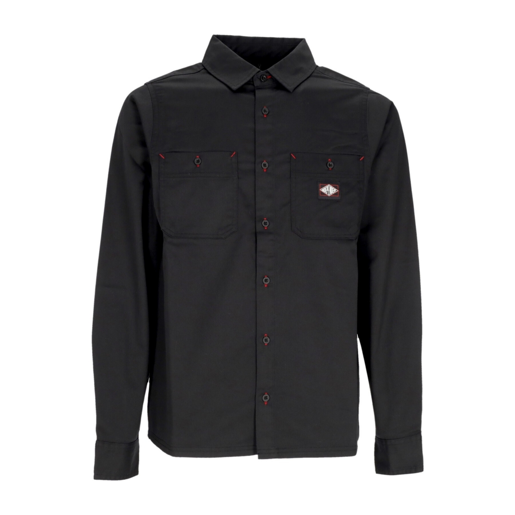 camicia manica lunga uomo kirby workshirt BLACK