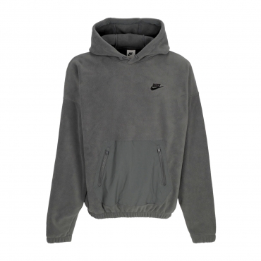 felpa cappuccio uomo club+ polar fleece hoodie IRON GREY/BLACK