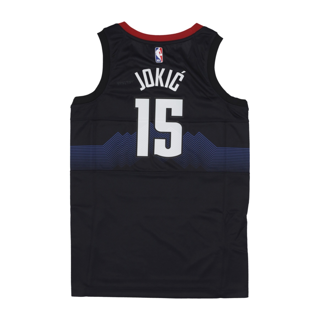 canotta basket uomo nba city edition 2023/24 swingman jersey no 15 nikola jokic dennug BLACK