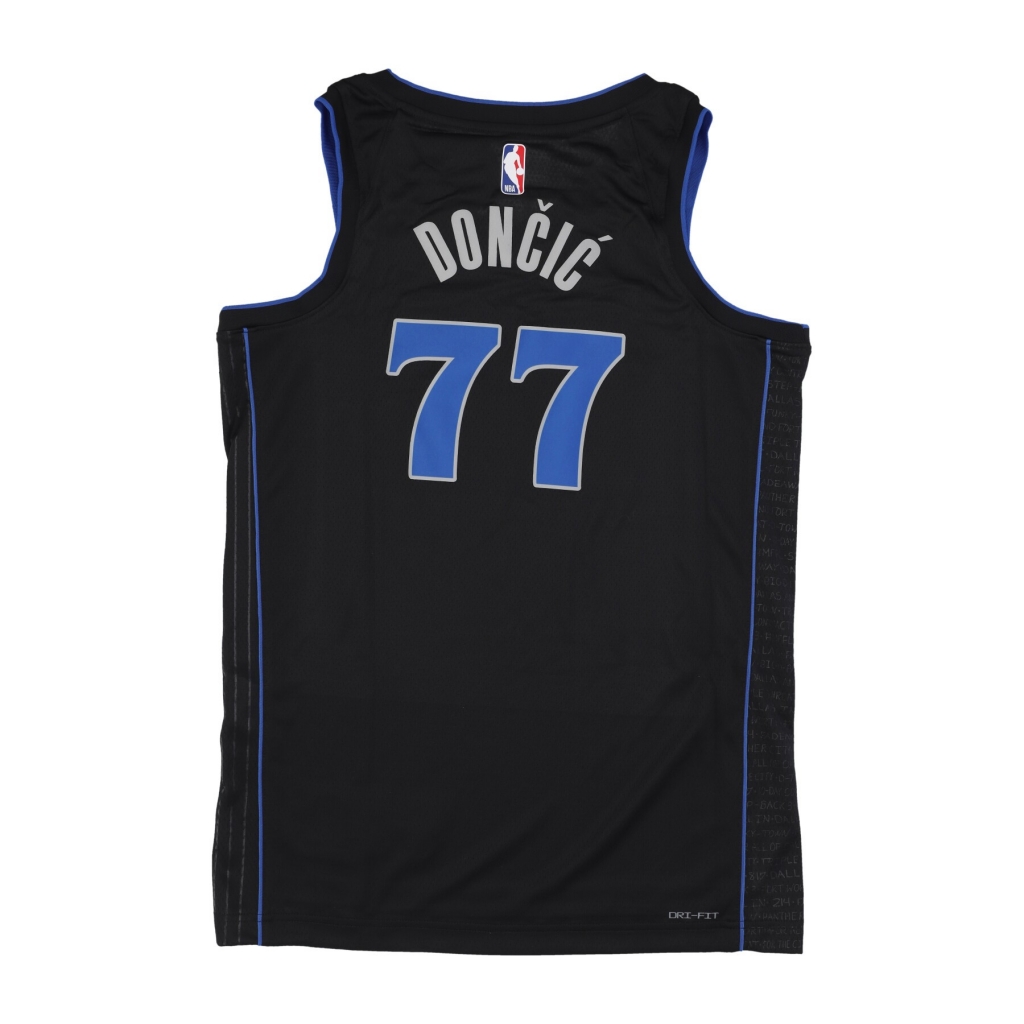 canotta basket uomo nba city edition 2023/24 swingman jersey no 77 luka doncic dalmav BLACK