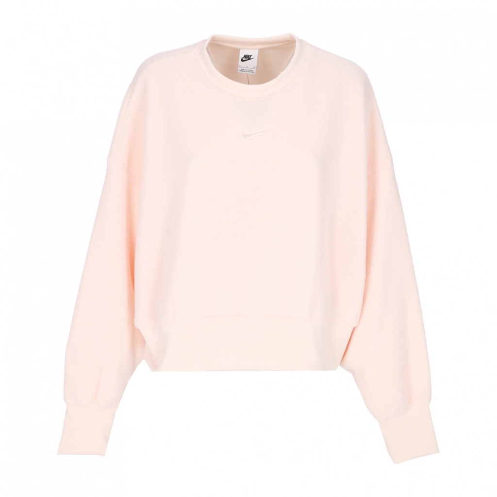 felpa girocollo donna sportswear plush mod crop crewneck GUAVA ICE/GUAVA ICE