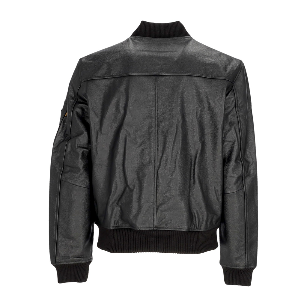 giubbotto uomo ma-1 leather lf BLACK