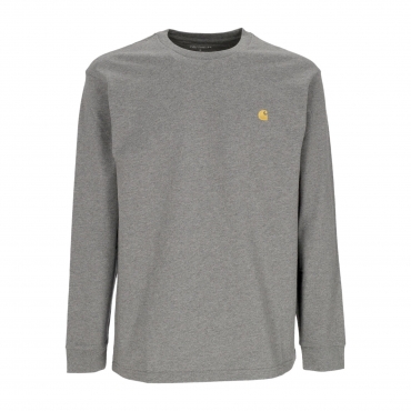 maglietta manica lunga uomo l/s chase t-shirt DARK GREY HEATHER/GOLD