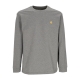 maglietta manica lunga uomo l/s chase t-shirt DARK GREY HEATHER/GOLD