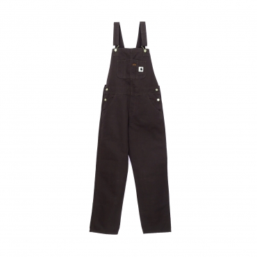 salopette donna w straight bib overall TOBACCO RINSED