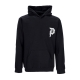 felpa cappuccio uomo warning hoodie BLACK