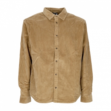 camicia manica lunga uomo tree icon cord KHAKI