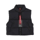 piumino smanicato donna puffer vest cropped BLACK