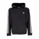 felpa cappuccio uomo 3 stripes hoodie BLACK/WHITE