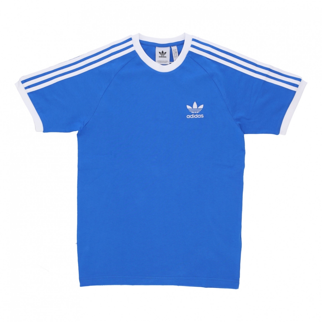 maglietta uomo 3 stripes tee BLUE BIRD/WHITE