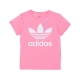 maglietta ragazza trefoil tee BLISS PINK/WHITE