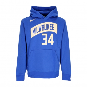 felpa cappuccio uomo nba city edition club hoodie no 34 giannis antetokounmpo milbuc GAME ROYAL