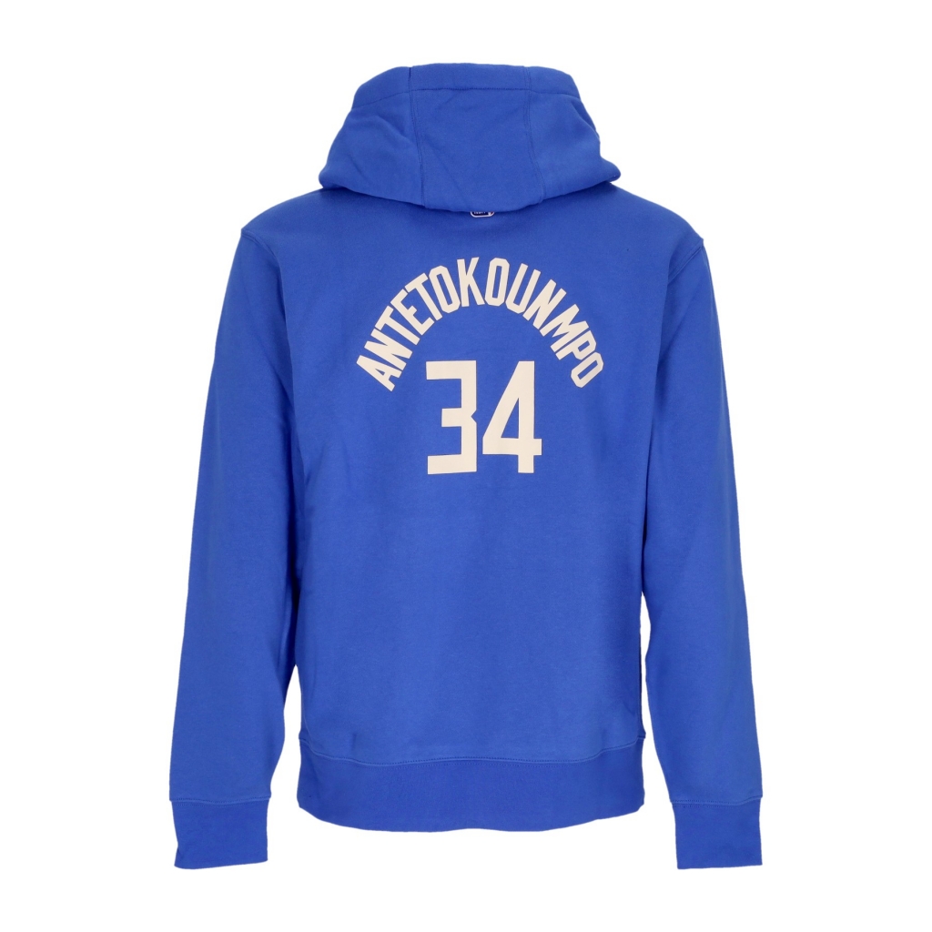 felpa cappuccio uomo nba city edition club hoodie no 34 giannis antetokounmpo milbuc GAME ROYAL