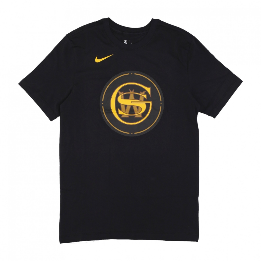 maglietta uomo nba city edition essential logo tee golwar BLACK