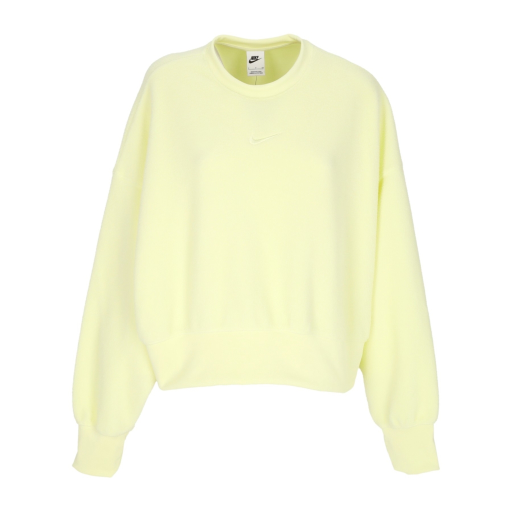 felpa girocollo donna sportswear plush mod crop crewneck LUMINOUS GREEN/LUMINOUS GREEN