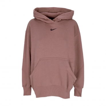 felpa cappuccio donna w sportswear phoenix fleece oversized pullover hoodie SMOKEY MAUVE/BLACK