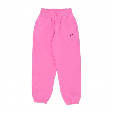 pantalone tuta felpato donna sportswear phoenix fleece high - waisted oversized pant PLAYFUL PINK/BLACK