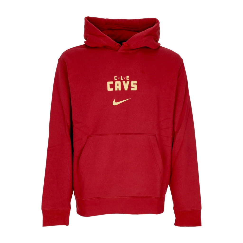 felpa cappuccio uomo nba city edition club hoodie clecav TEAM CRIMSON