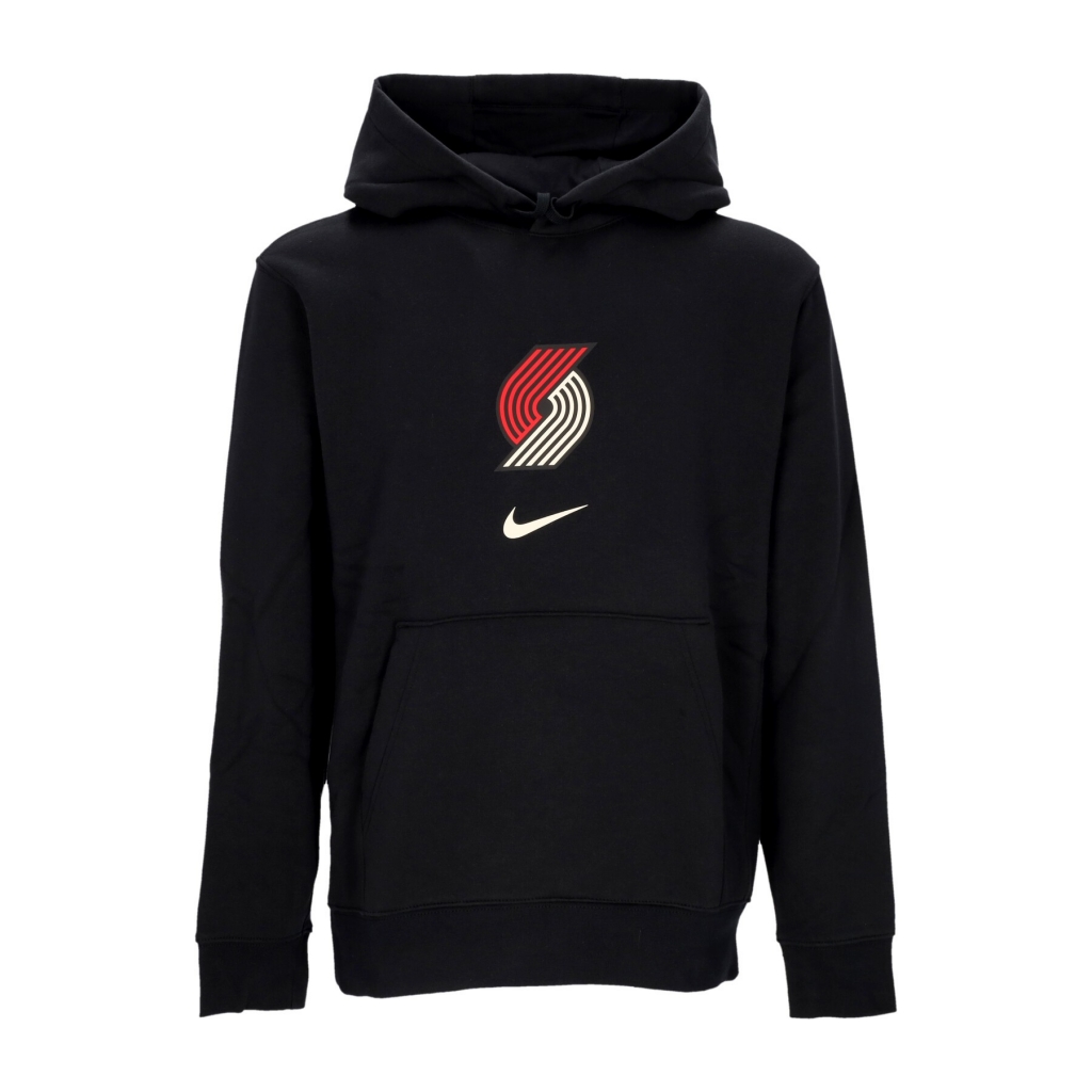 felpa cappuccio uomo nba city edition club hoodie porbla BLACK