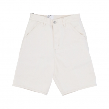 jeans corto uomo single knee short WHITE RINSED