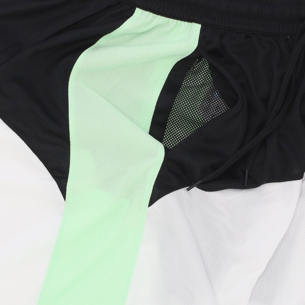 pantaloncino tipo basket uomo dri-fit starting5 11 basketball short BLACK/WHITE/VAPOR GREEN/BLACK