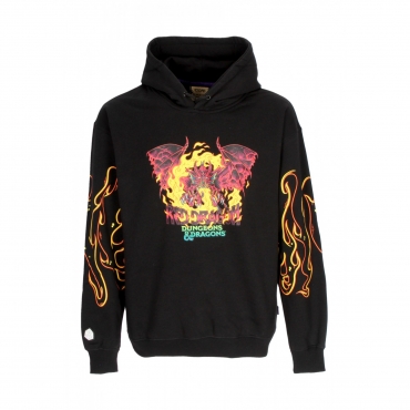 felpa cappuccio uomo red dragon hoodie x dungeons  dragons BLACK